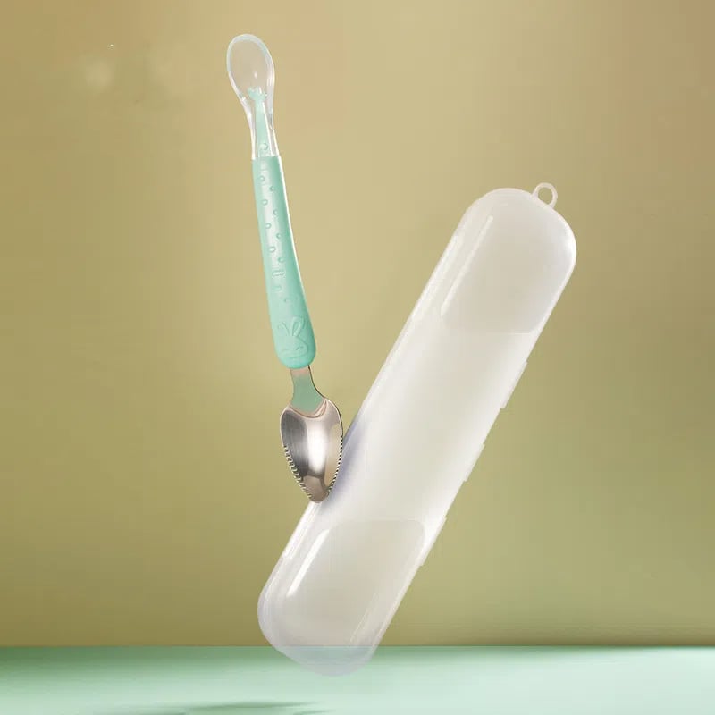👶Double Head Baby Silicone Food Spoon