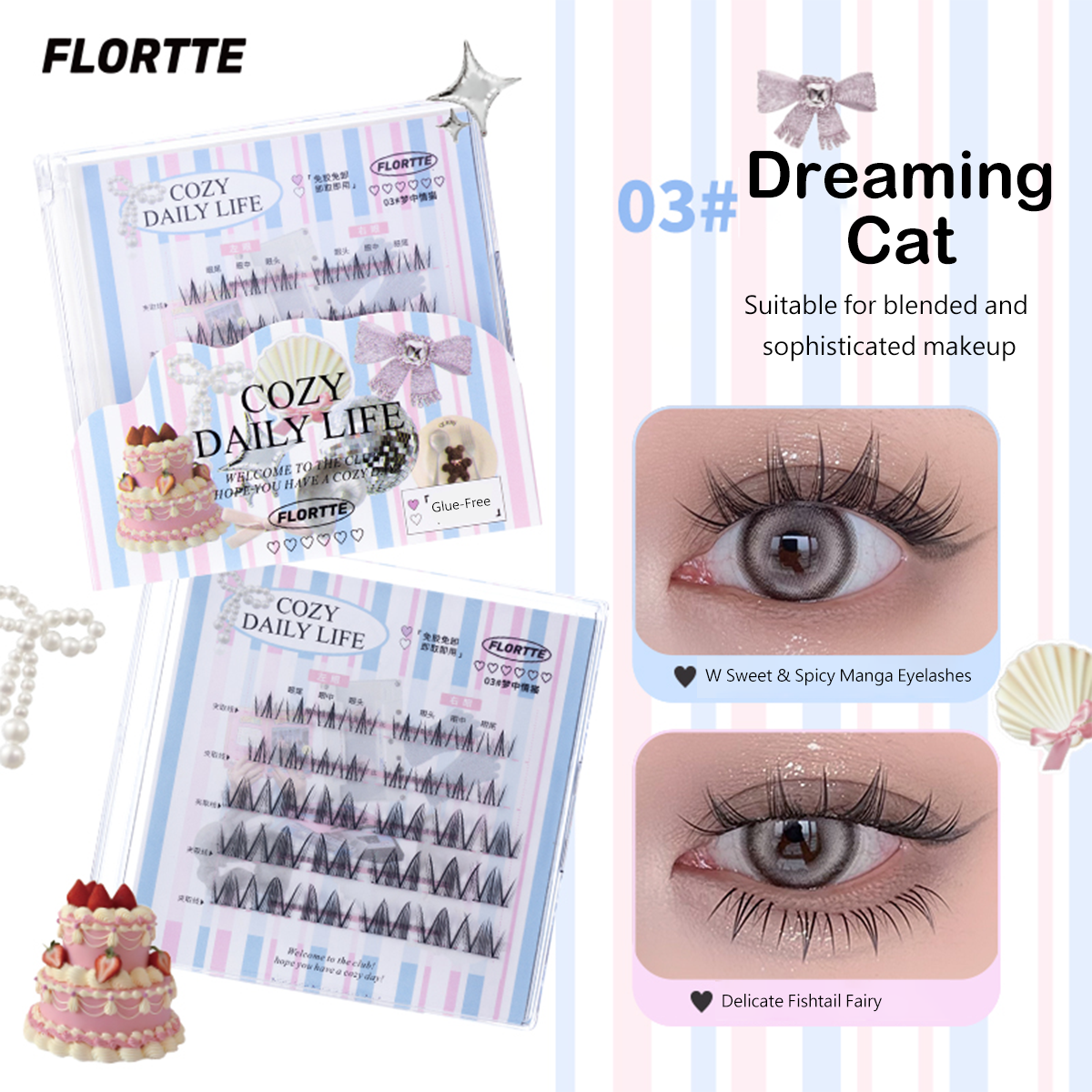 【NEW】Segmented Self-Adhesive Glue-Free False Eyelash