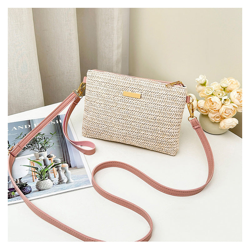 Women's Woven Straw Shoulder Clutch Bag👜