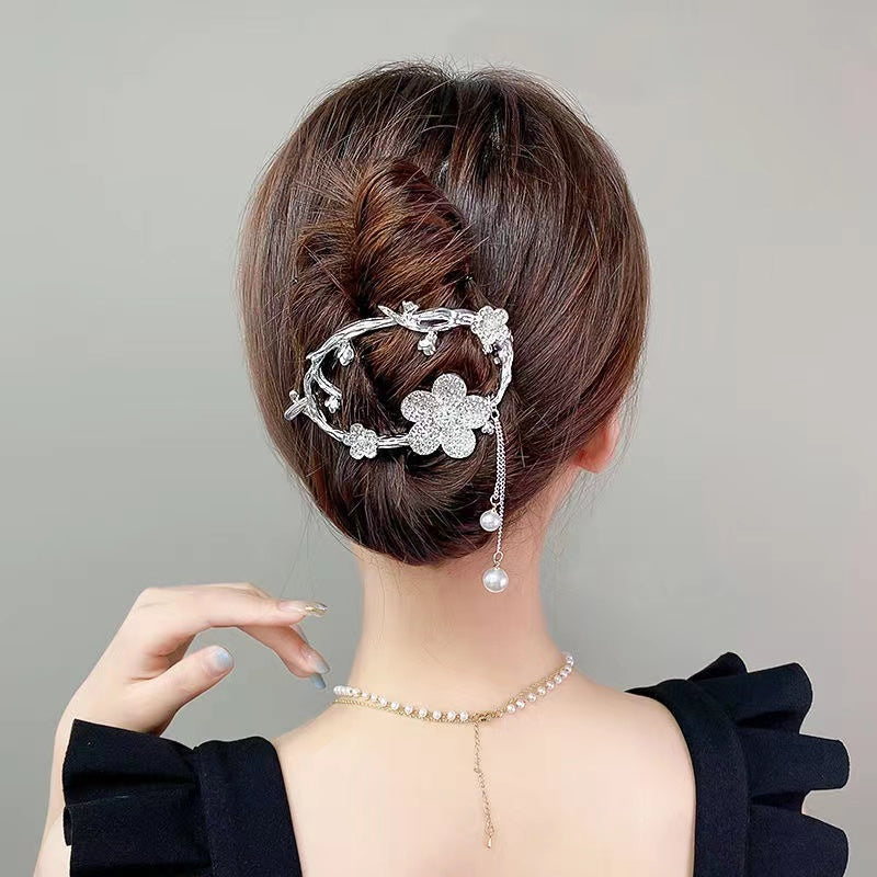 Unique Pearl Flower Tassel Pendant Hairpin