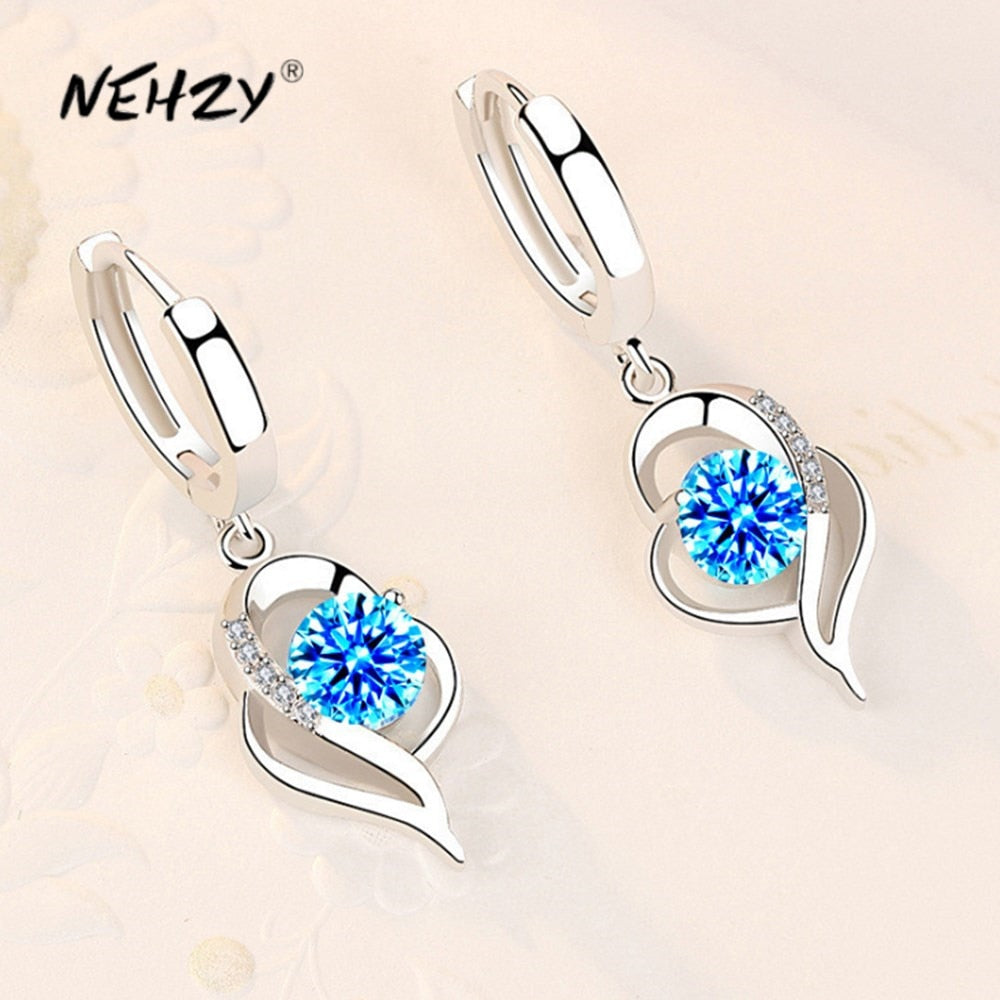 ð¥White Purple Crystal Zircon Hot Selling Earringsð¥