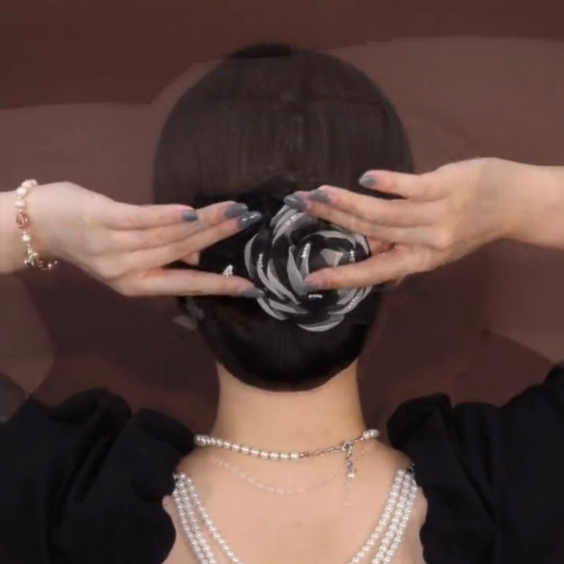 Exquisite Big Flower Deft Bun