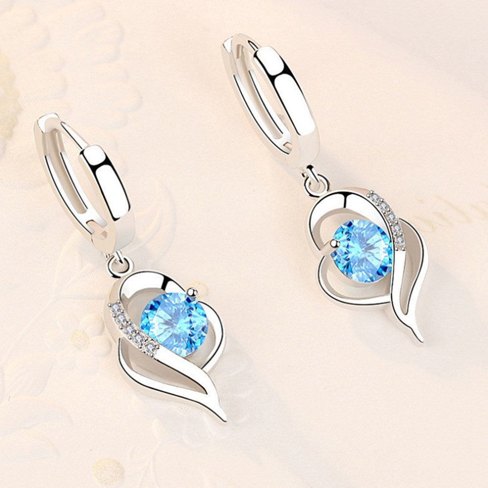 ð¥White Purple Crystal Zircon Hot Selling Earringsð¥
