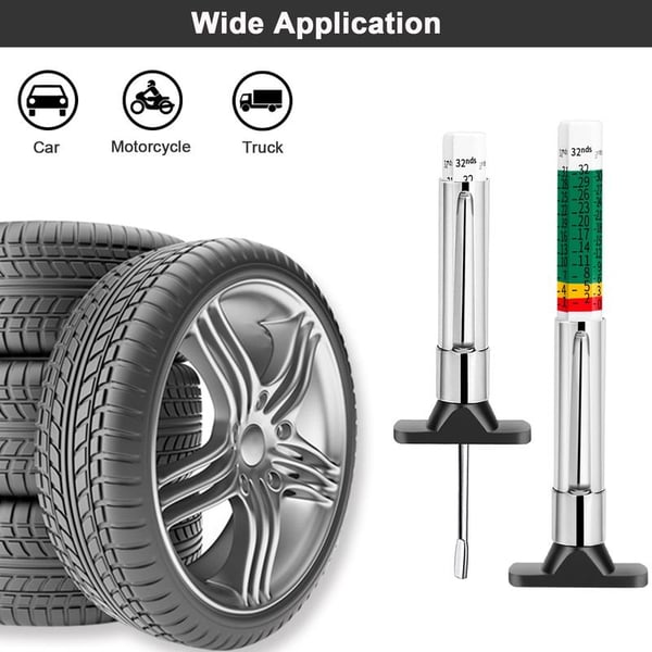 🚗(2-Pack) Universal Car Tire Tread Depth Gauge