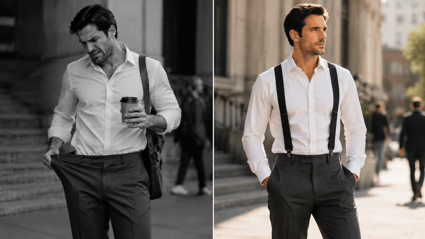X-Back Suspenders with Hook Clips