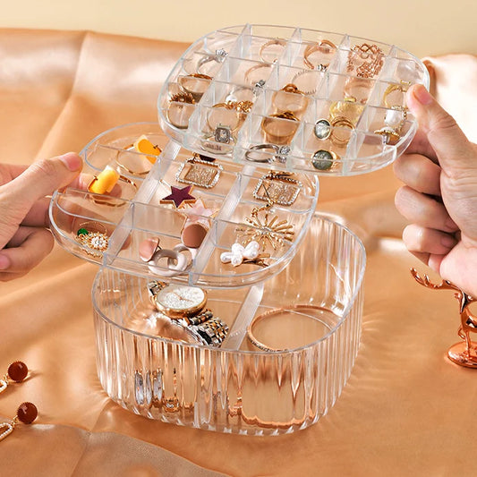 Multilayer Clear Jewelry Organizer Arcylic Stackable