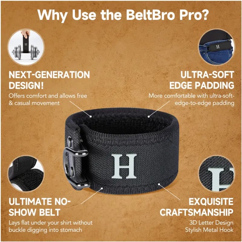 Tactical Metal Hook Elastic Belt (Unisex) - No Buckle Invisible Design | Soft Adjustable Side(2-Pack)