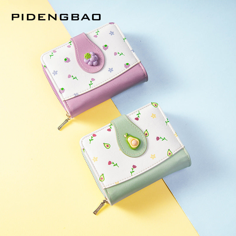 Small Cute Wallet Zipper Coin Pocket Wallet