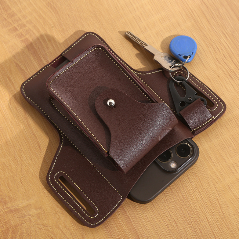 Multifunctional Leather Phone Belt Bag