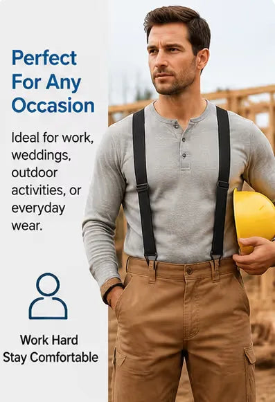 X-Back Suspenders with Hook Clips