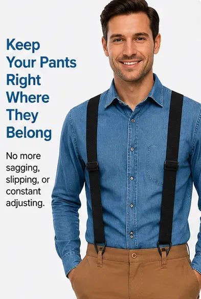 X-Back Suspenders with Hook Clips