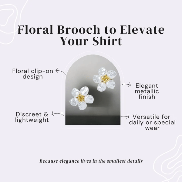 ✨Floral Brooch to Elevate Your Shirt（1 pair）
