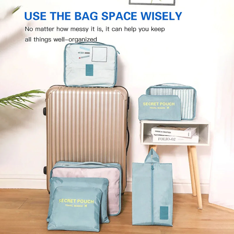 Set of 6 Travel Storage Bags