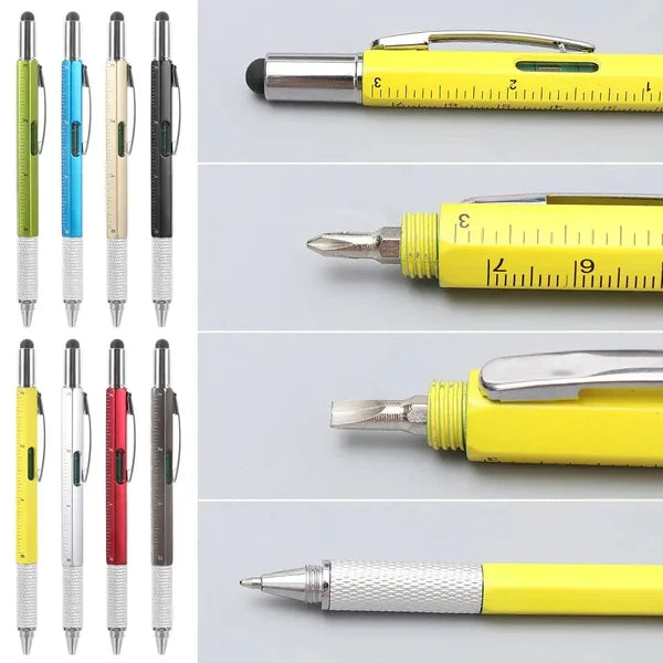 7 -in -1 Multifunctional pen can write and carry screw knife measurement tools