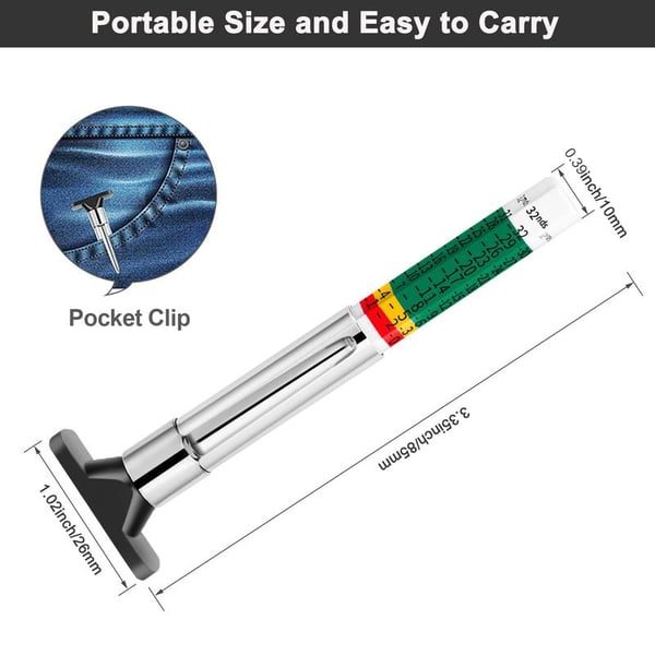 🚗(2-Pack) Universal Car Tire Tread Depth Gauge