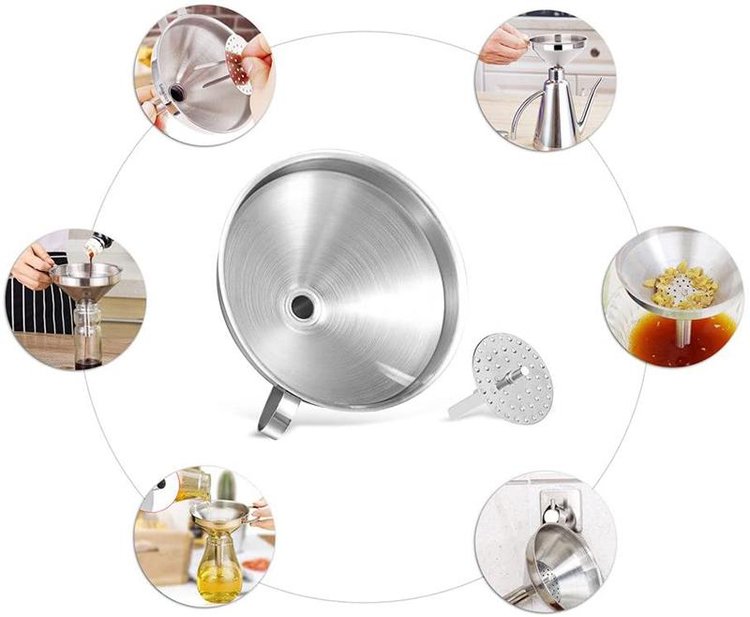 Stainless Steel Kitchen Oil Funnel