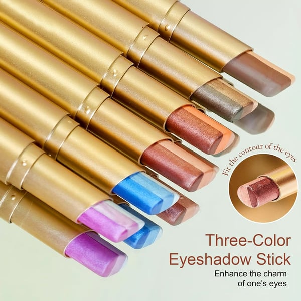 🌓Last Day 50% OFF✨3 Shade Cream Eyeshadow Stick | Smooth & Blendable