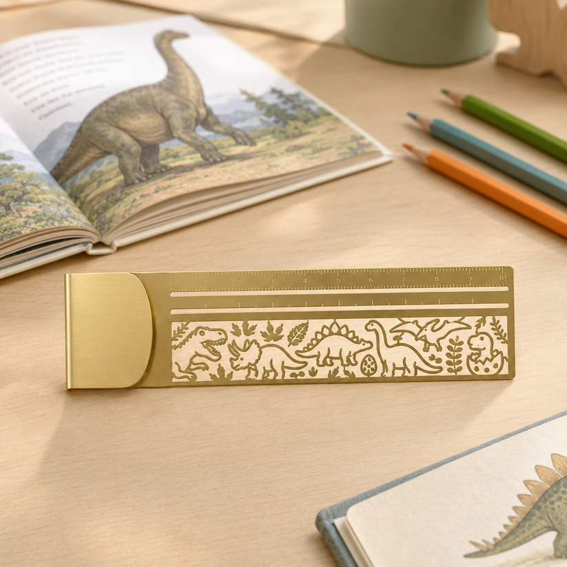 😻📏 Cat Lover’s 3-in-1 Metal Bookmark Ruler | Bookmark, Ruler & Coloring