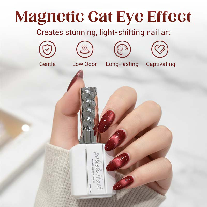 💅 50% OFF NOW!🔥 Sparkling Cat-Eye Gel Polish - Magnetic Effect & Long-Lasting, Perfect for Salon-Quality Nails at Home ✨
