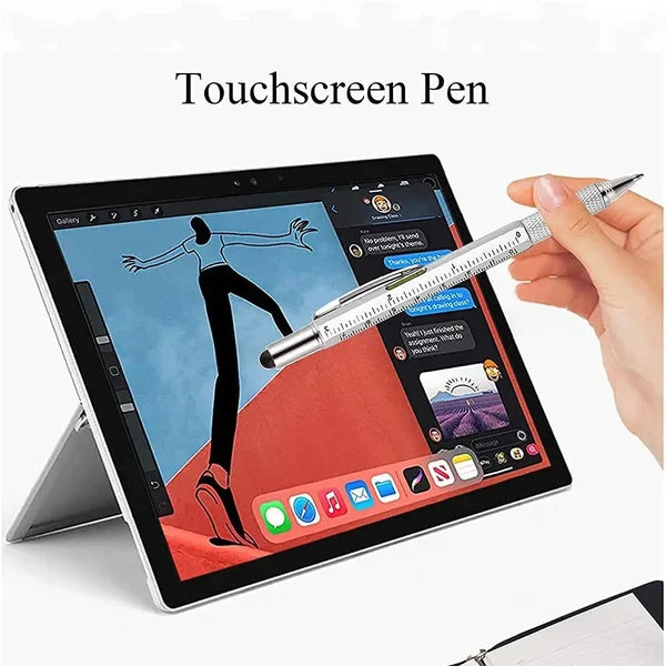 7 -in -1 Multifunctional pen can write and carry screw knife measurement tools