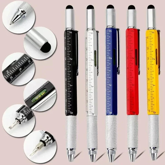 7 -in -1 Multifunctional pen can write and carry screw knife measurement tools