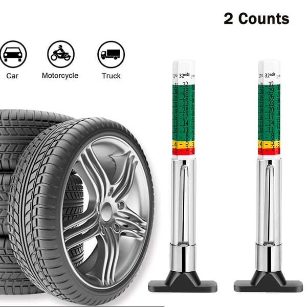 🚗(2-Pack) Universal Car Tire Tread Depth Gauge