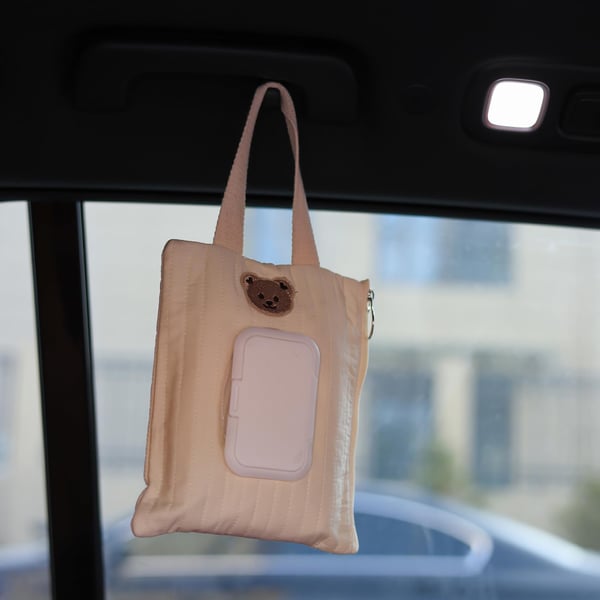 Reusable Wipes Pouch - Portable Refillable Paper Tissue Dispenser Travel Bag