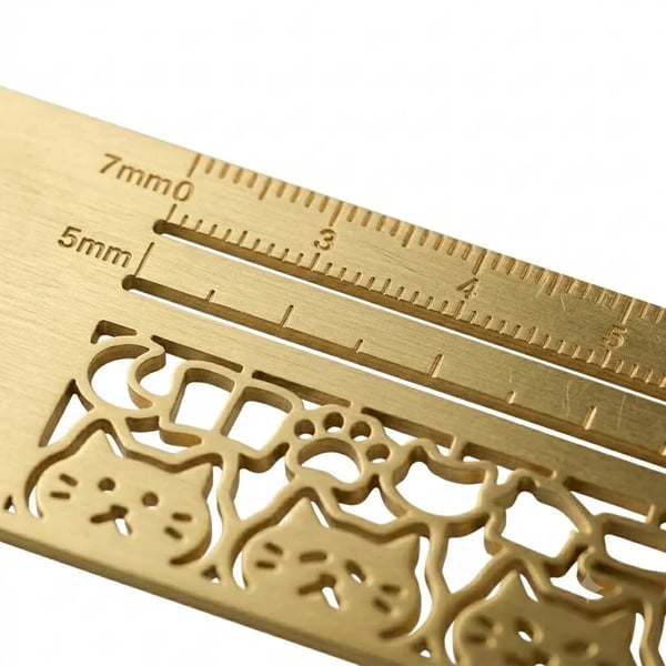 😻📏 Cat Lover’s 3-in-1 Metal Bookmark Ruler | Bookmark, Ruler & Coloring