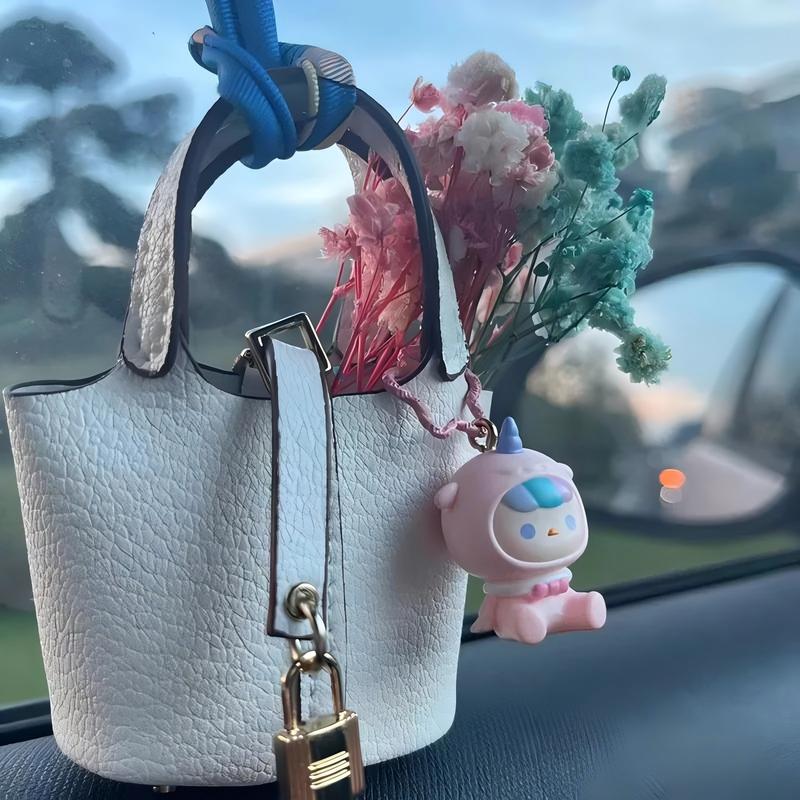 Mini Vegetable Basket Bag Pendant｜Hanging Accessories High Quality Leather Car Keychain｜Earphone Bag Pendant