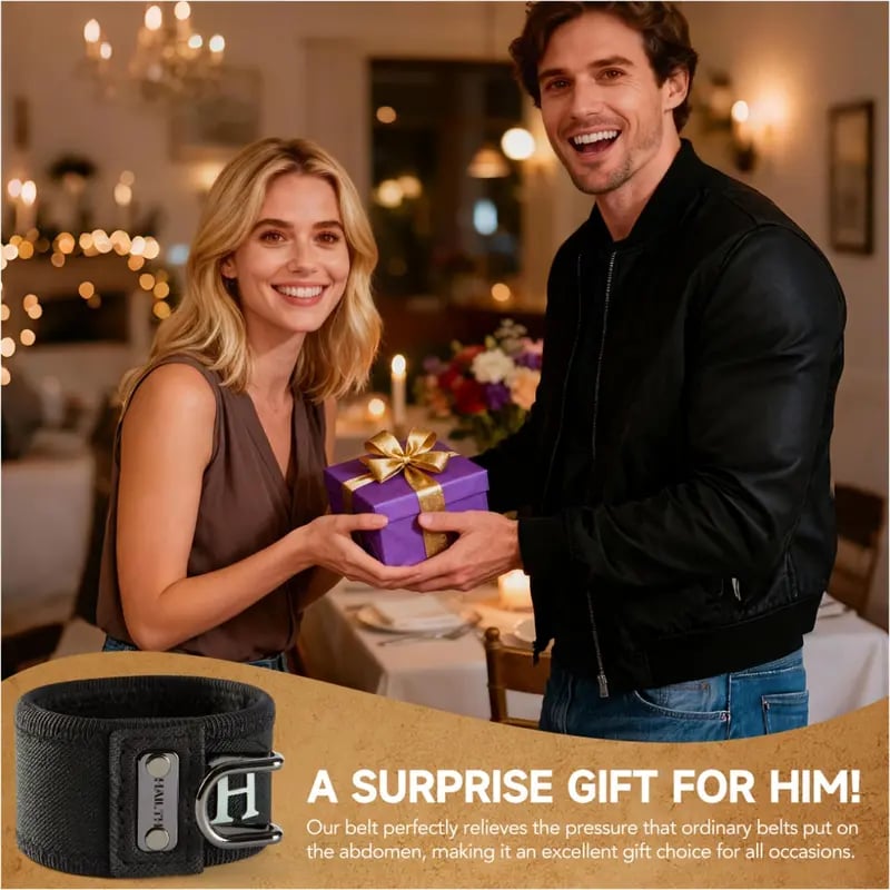 Tactical Metal Hook Elastic Belt (Unisex) - No Buckle Invisible Design | Soft Adjustable Side(2-Pack)
