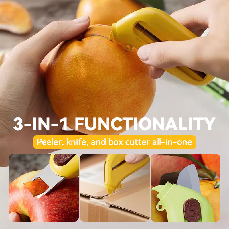 3-in-1 Retractable Mini Fruit Peeler and Knife