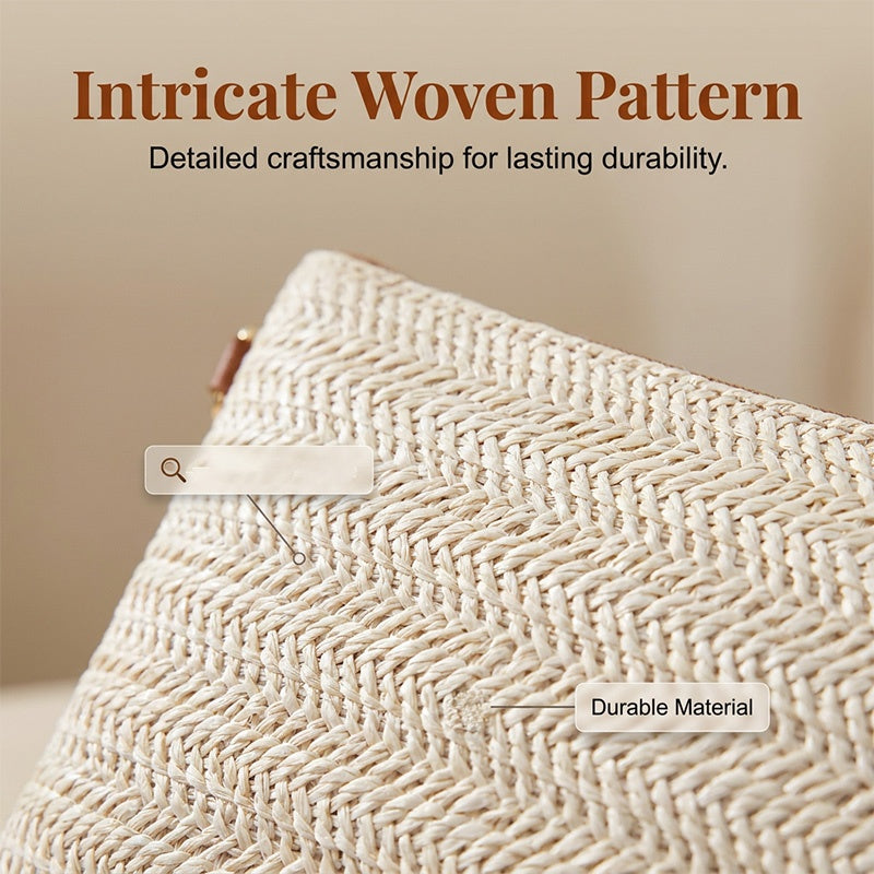 Women's Woven Straw Shoulder Clutch Bag👜