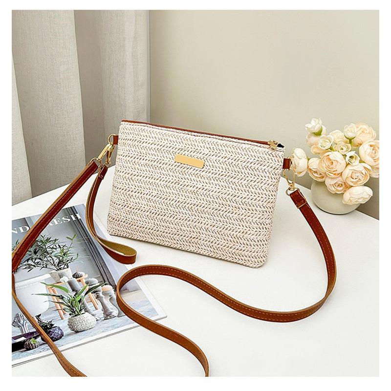 Women's Woven Straw Shoulder Clutch Bag👜