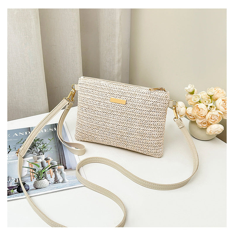 Women's Woven Straw Shoulder Clutch Bag👜