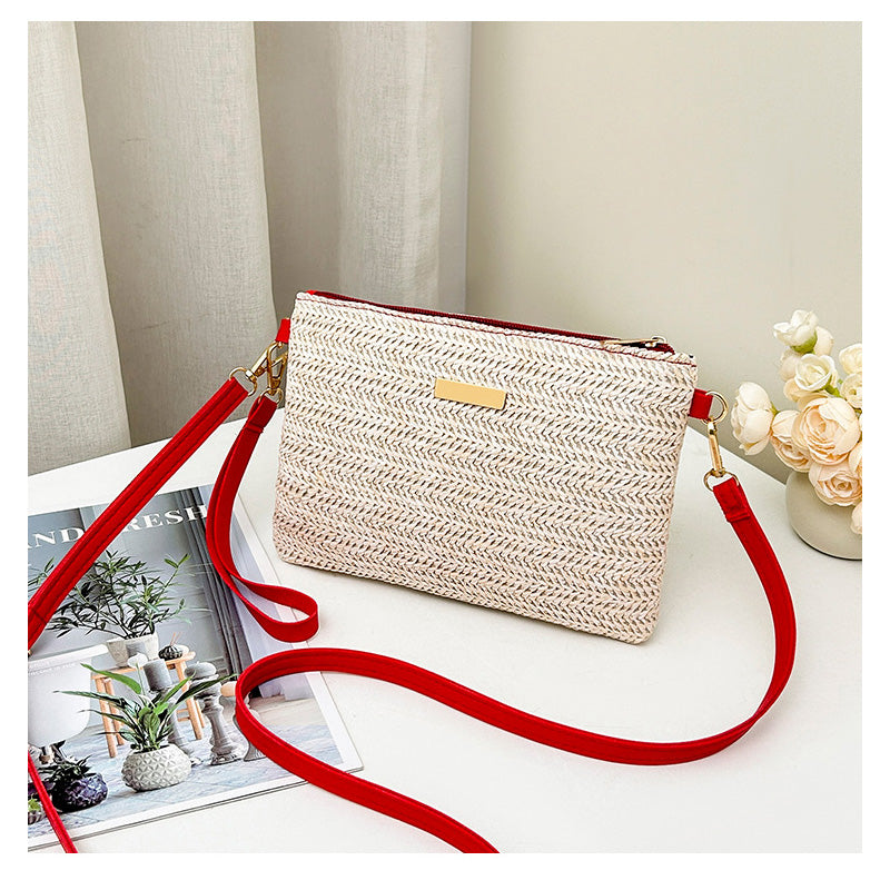 Women's Woven Straw Shoulder Clutch Bag👜