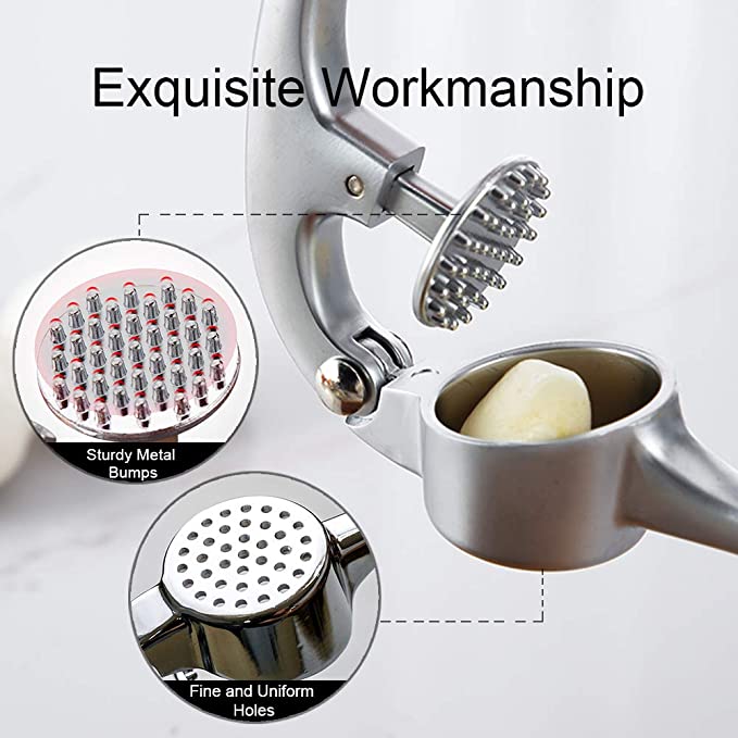 Premium Garlic Press with Soft Easy-Squeeze Ergonomic Handle